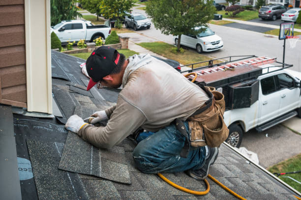 Professional Emergency Roof Repair technician working in Palmyra, NY